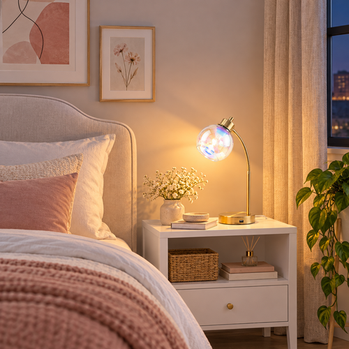 Gold Iridescent Desk Lamp