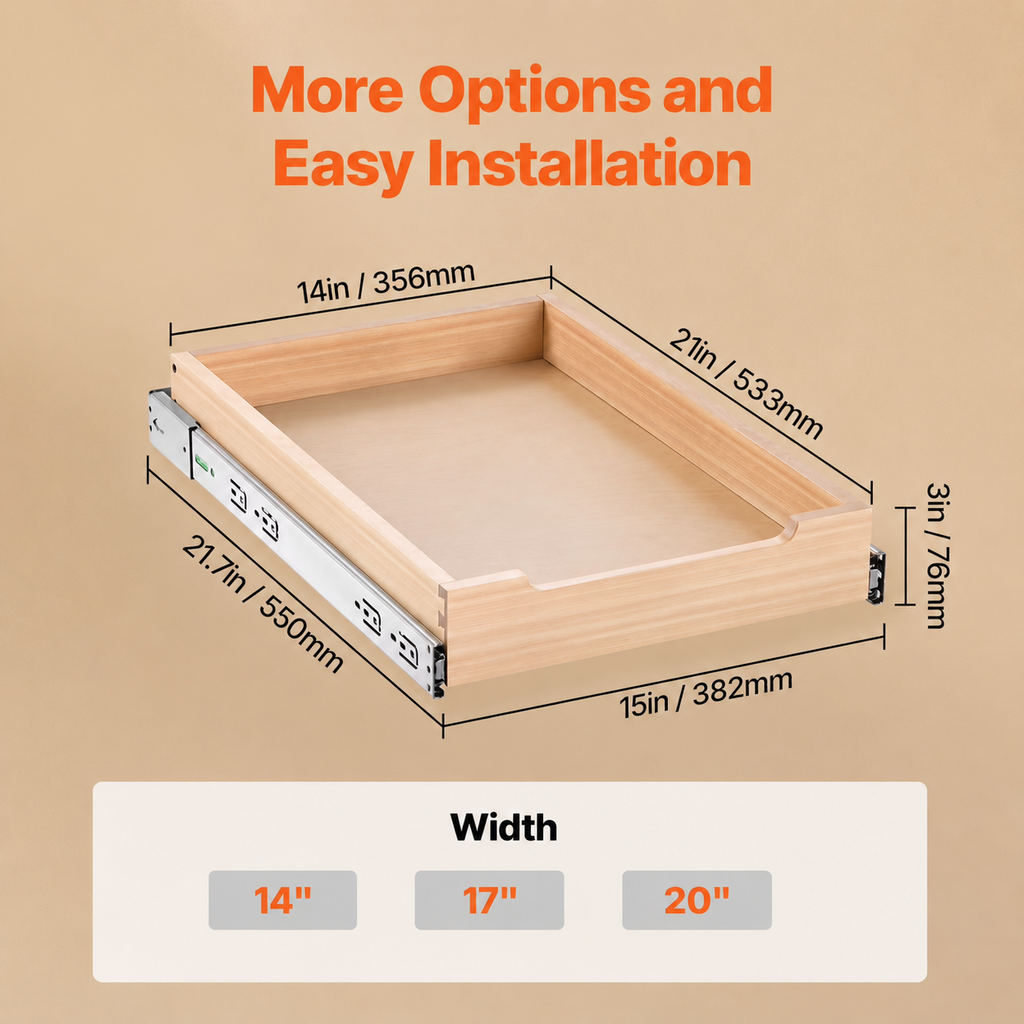 14" Soft-Close Pull-Out Cabinet Organizer