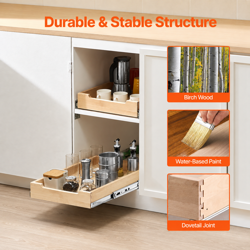 14" Soft-Close Pull-Out Cabinet Organizer