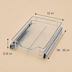 Small Chrome Pull-Out Cabinet Shelf