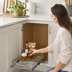 Small Chrome Pull-Out Cabinet Shelf