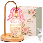 Pink Glass Candle Warmer Lamp