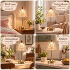 Pure Bloom Rechargeable Glass Table Lamp